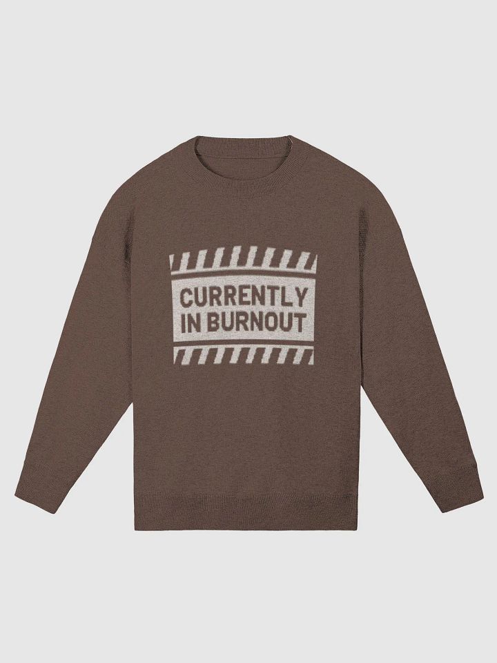 CURRENTLY IN BURNOUT (lg. design, brown and taupe) knitwear relaxed crewneck product image (1)