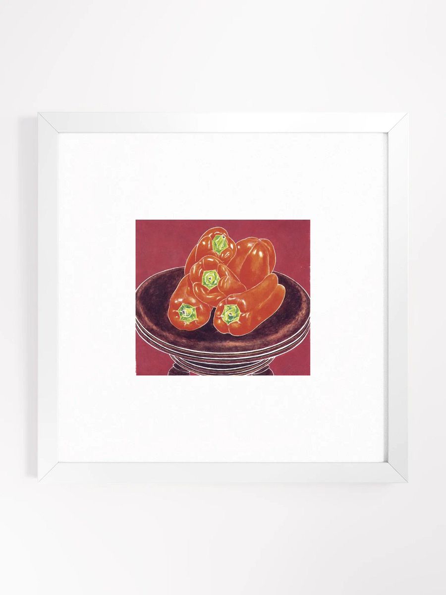 Red Peppers Piano Stool Print Framed product image (9)