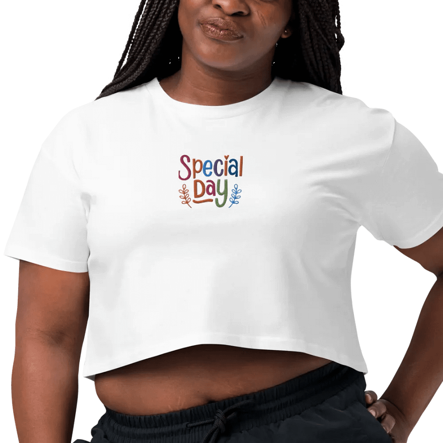 Embroidery Cheerful Celebration Crop Top product image (11)