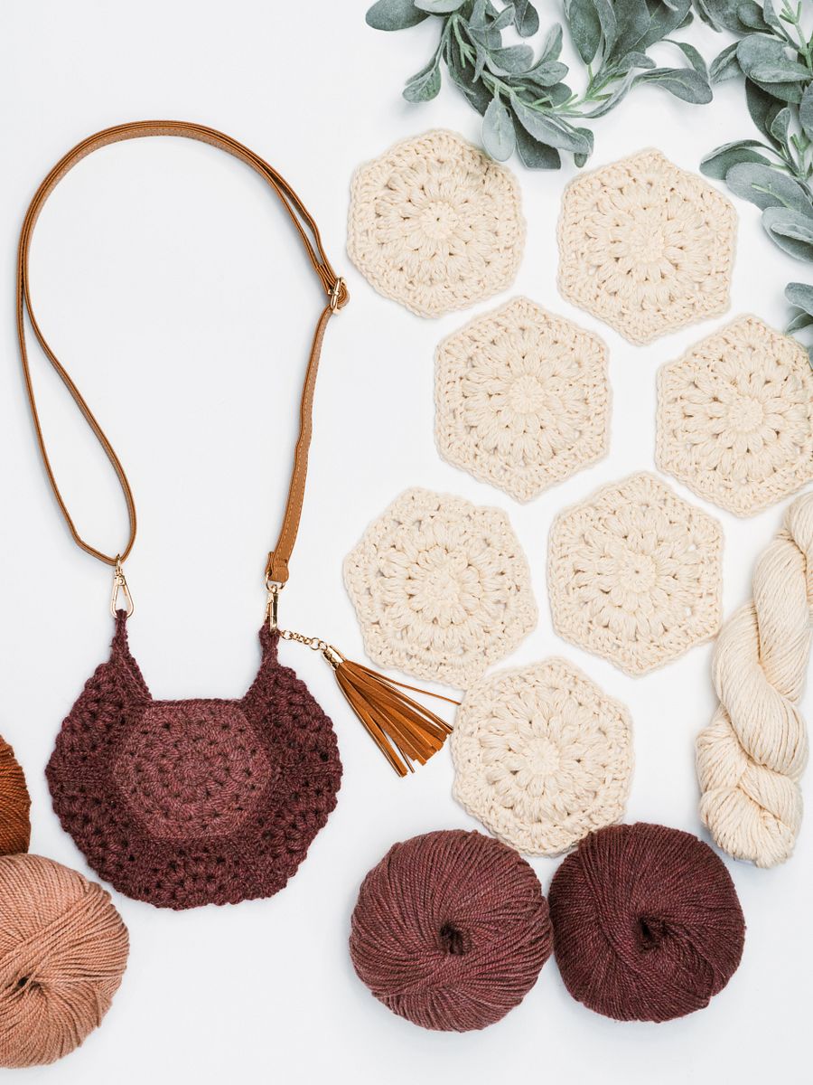 Easy Seven Hexagon Crochet Bag Pattern - Quick Project product image (7)