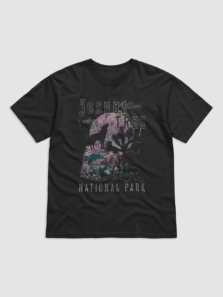 Howling Coyote in Joshua Tree National Park Tee | Retro-Style Western T-Shirt for Travel and Road Trips product image (2)