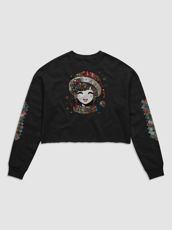 Geometric Fusion Fleece Crop Sweatshirt product image (1)