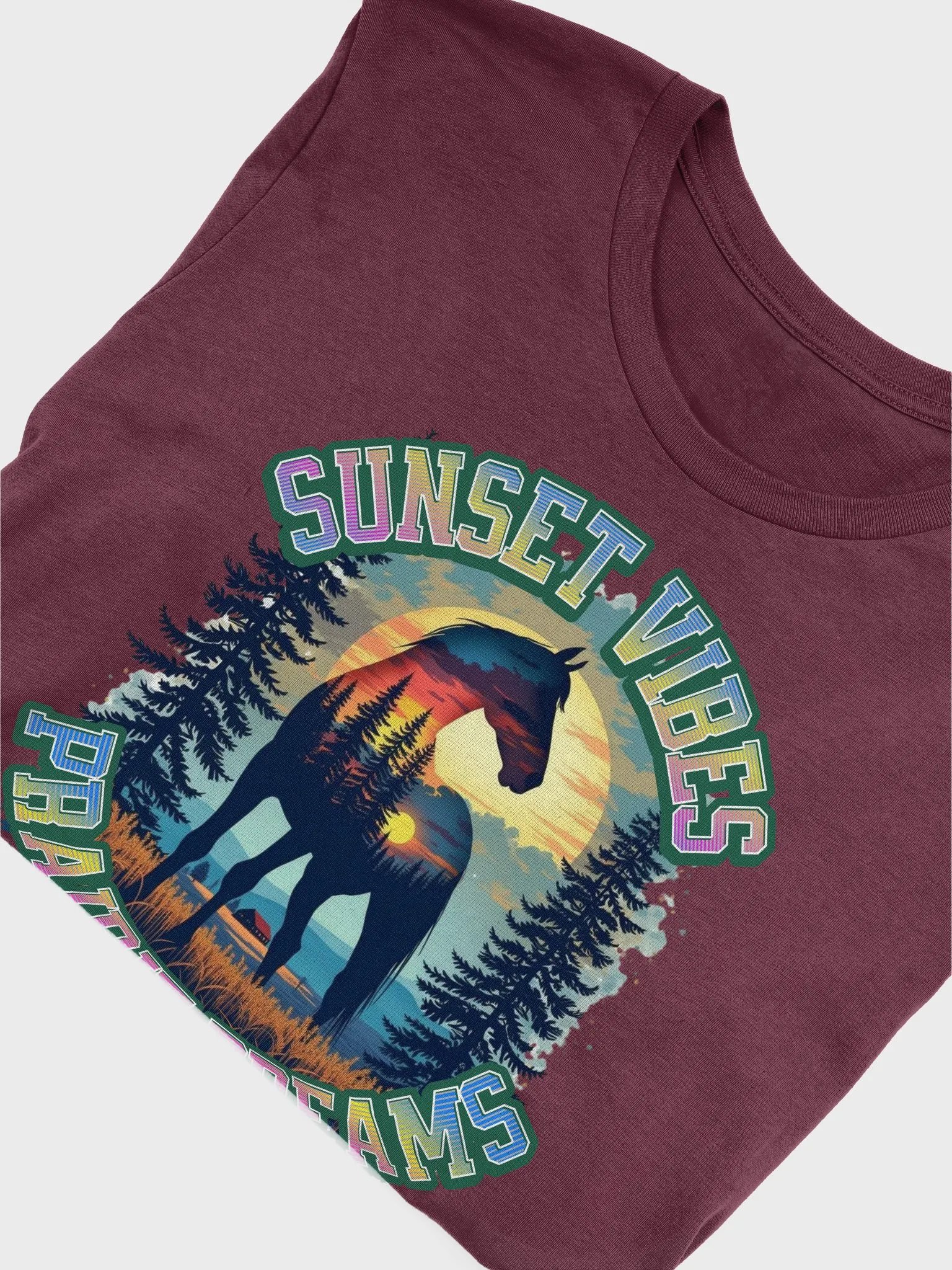 Sunset Vibes Prairie Dreams Horse Iconic T-Shirt product image (3)
