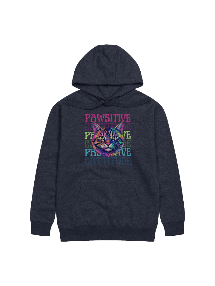 Pawsitive Cattitude Front Cat Graphic Hoodie product image (31)