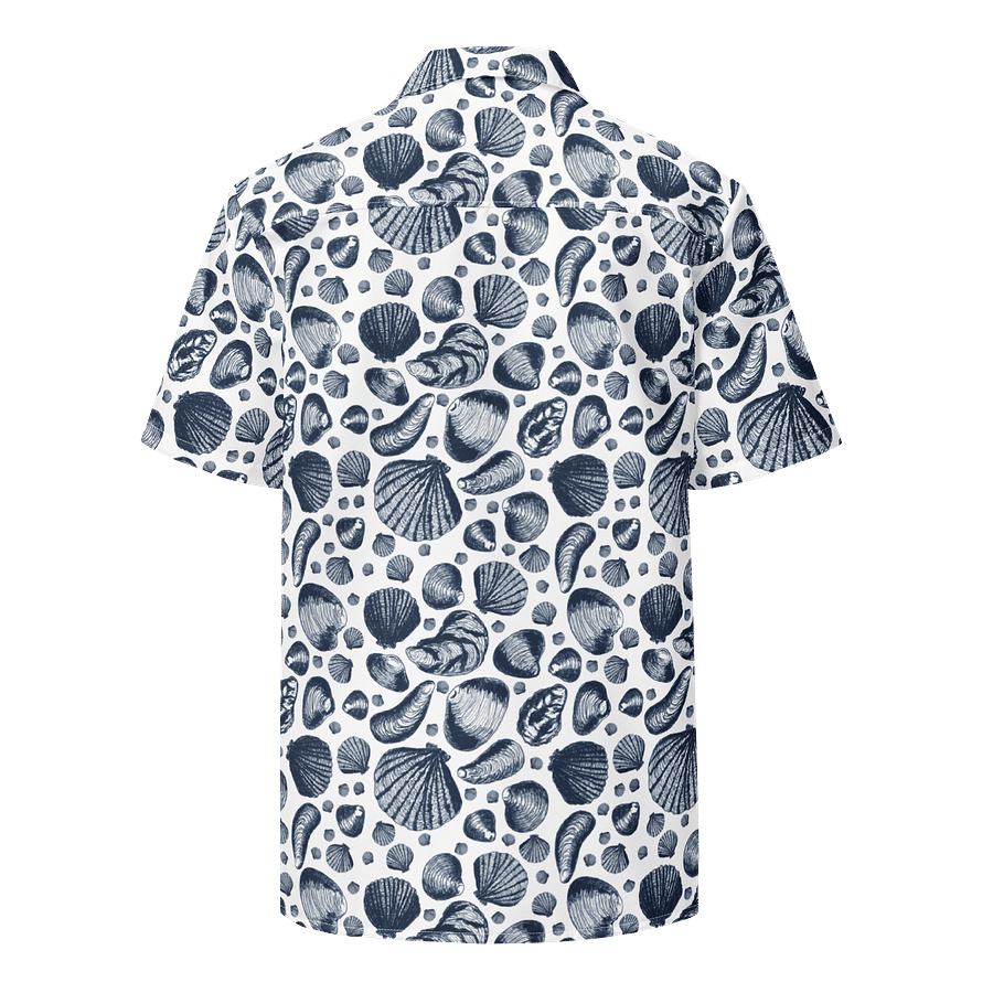 Men's | New England Tidal Treasures | Navy on White | Hawaiian Shirt | Vibrant Coastal Style product image (2)