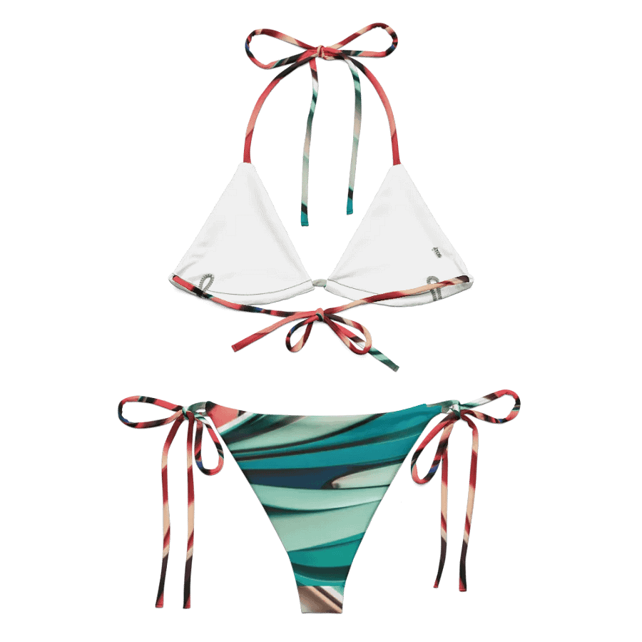 TDS Music Recycled String Bikini Set in Abstract Colors (2XS-6XL) product image (4)