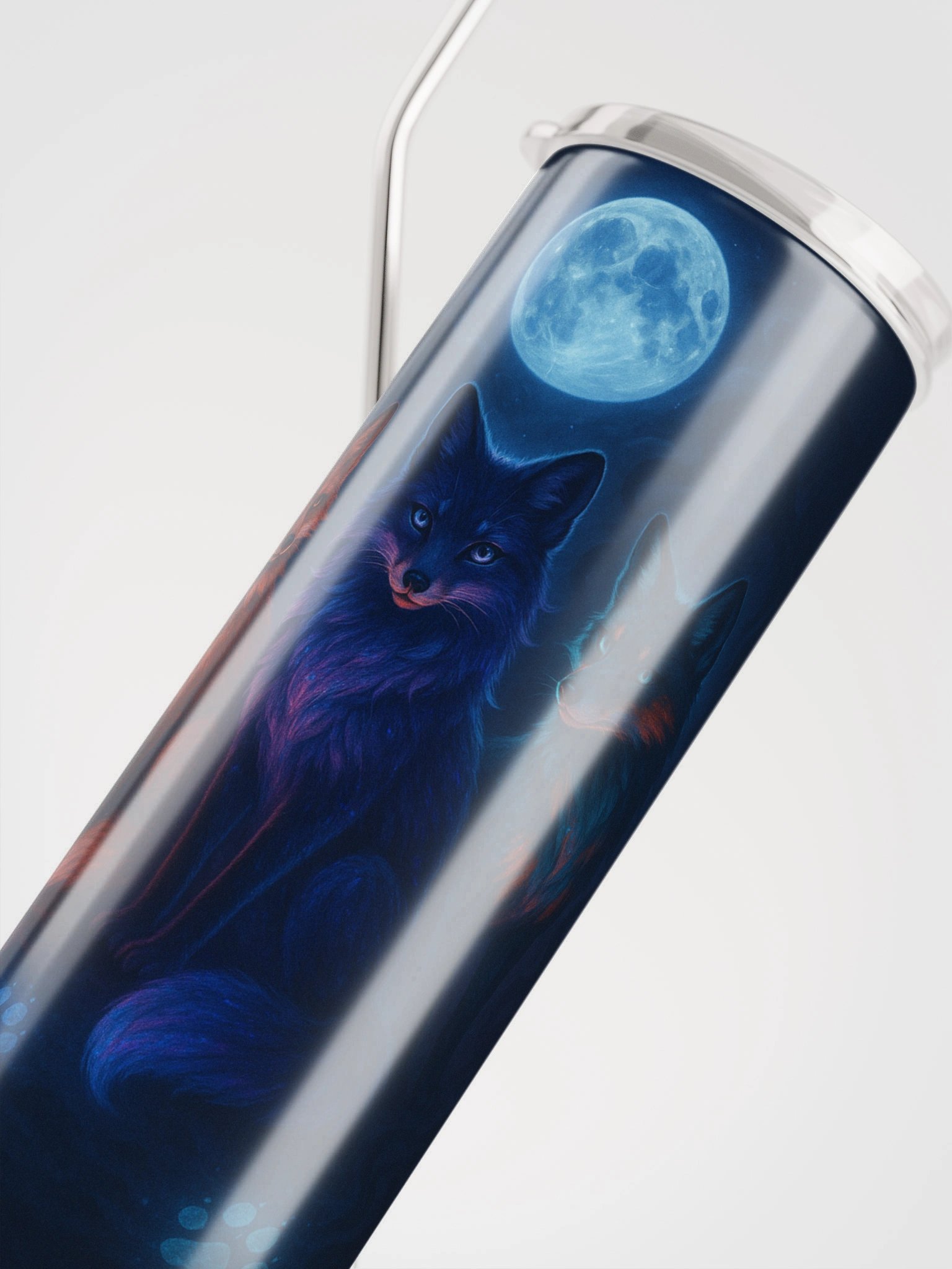ShadowAura Neon Fox Trio Stainless Steel Tumbler product image (4)