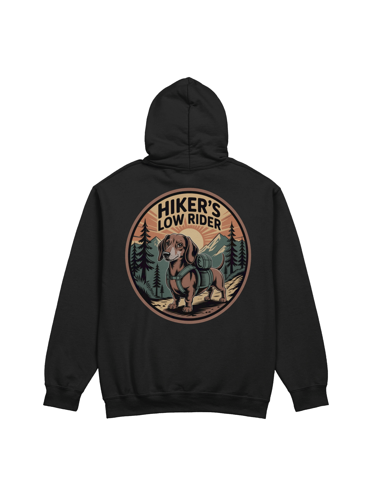 Hiker’s Low Rider Dachshund Adventure Hoodie product image (2)