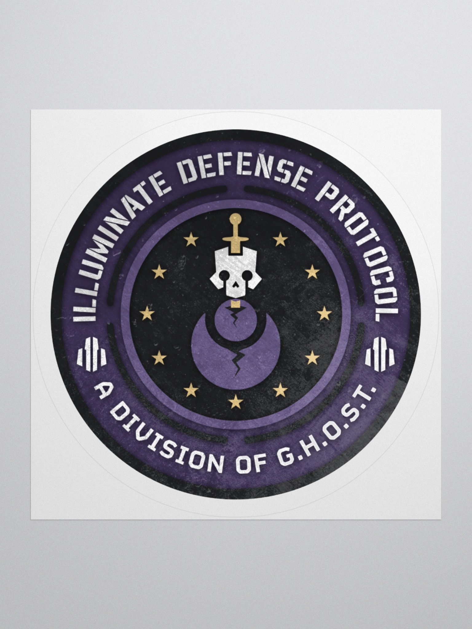 Illuminate Defense Protocol Textured Sticker product image (1)