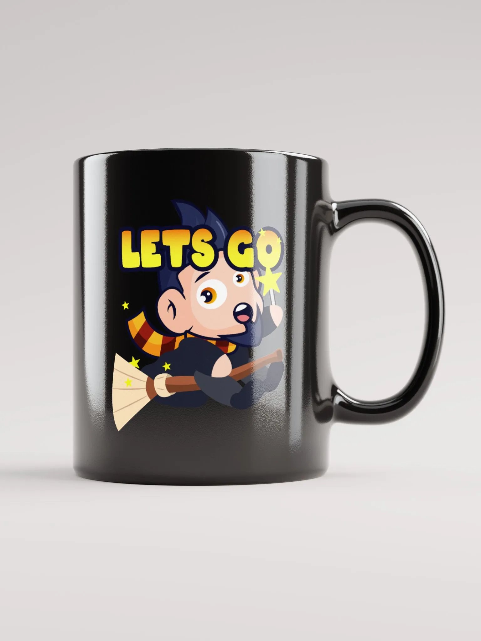 JOSH POTTER LETS GO GLOSSY BLACK MUG product image (6)