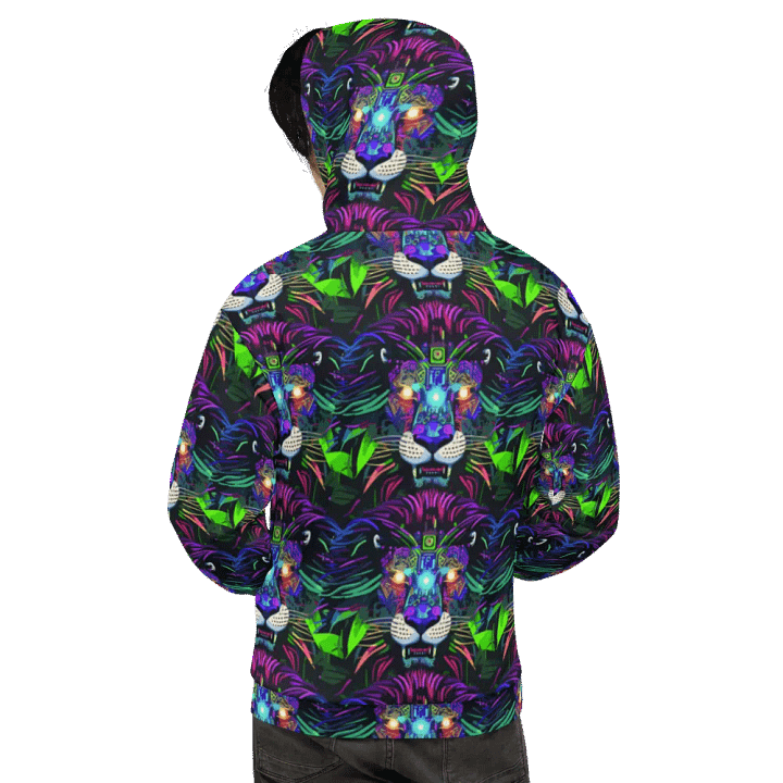 Jungle Rave Lion All Over Hoodie product image (1)