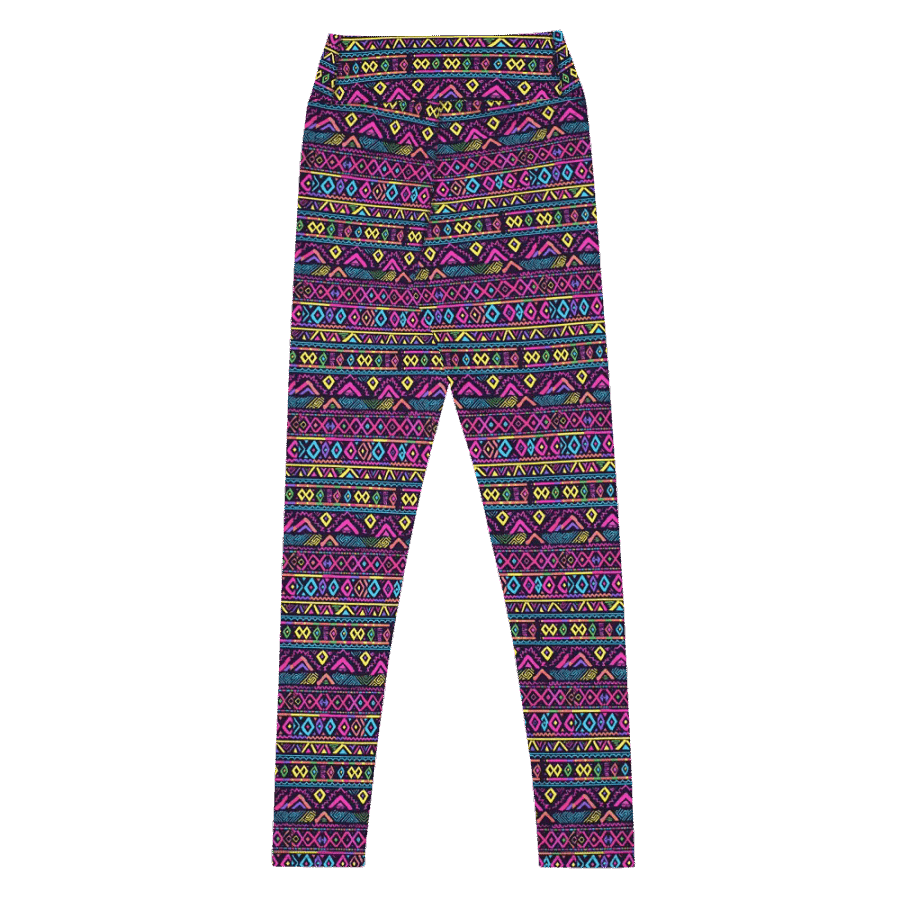 Neon Tribal Geometry Yoga Leggings product image (3)