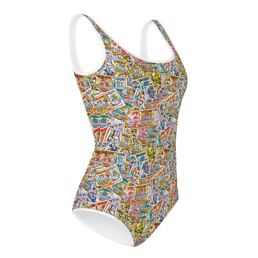 Jugoslovenski inflatorni dinar 1993 (Kolaž/mozaik) All-Over Print Youth Swimsuit product image (3)