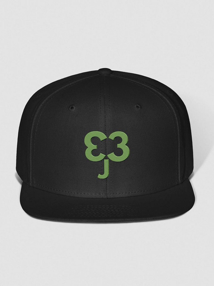 St. Patricks Day Text Clover SnapBack (Black/Green) product image (1)