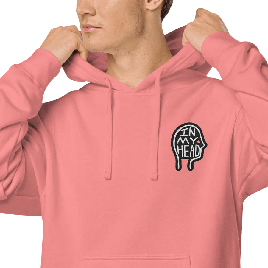In My Head (L.C. bubble design 2) embroidered pigment hoodie product image (7)