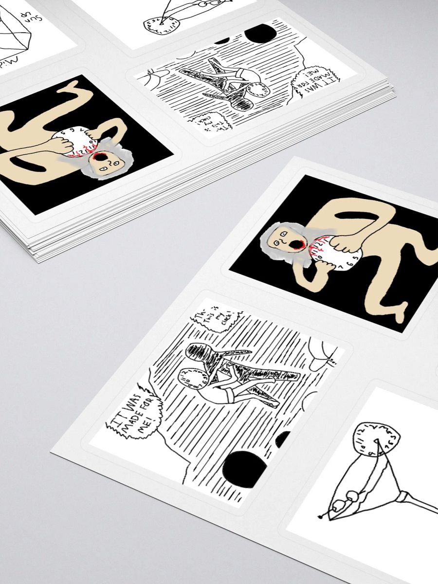 Junji Ito, Saturn, Martini, Tesseract Clock Stickers product image (4)