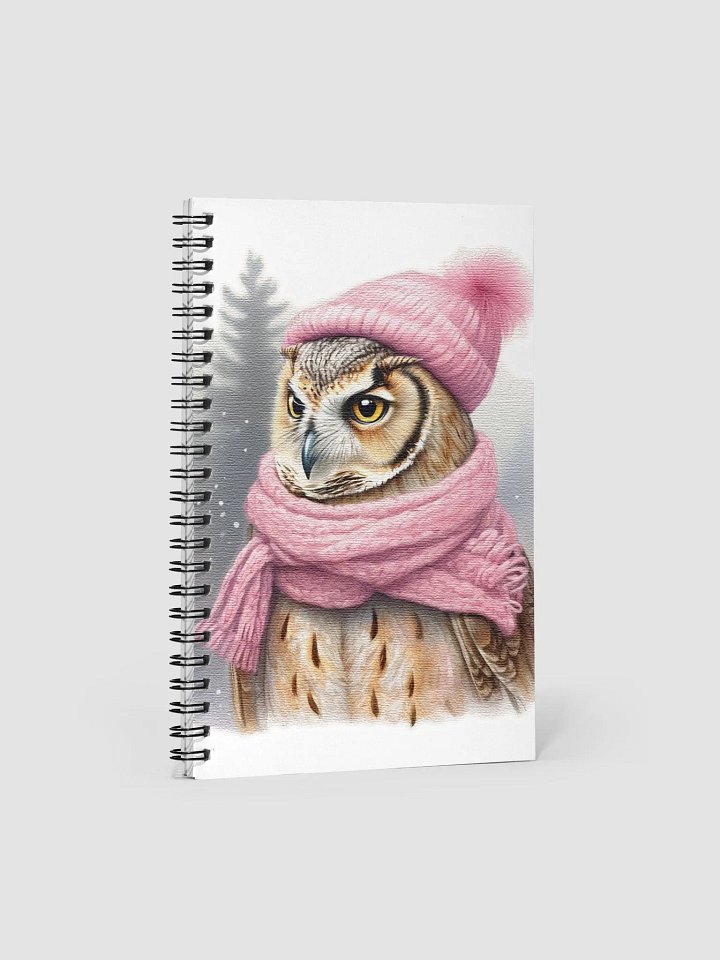 Adorable cute owl wearing a pink hat and scarf product image (1)