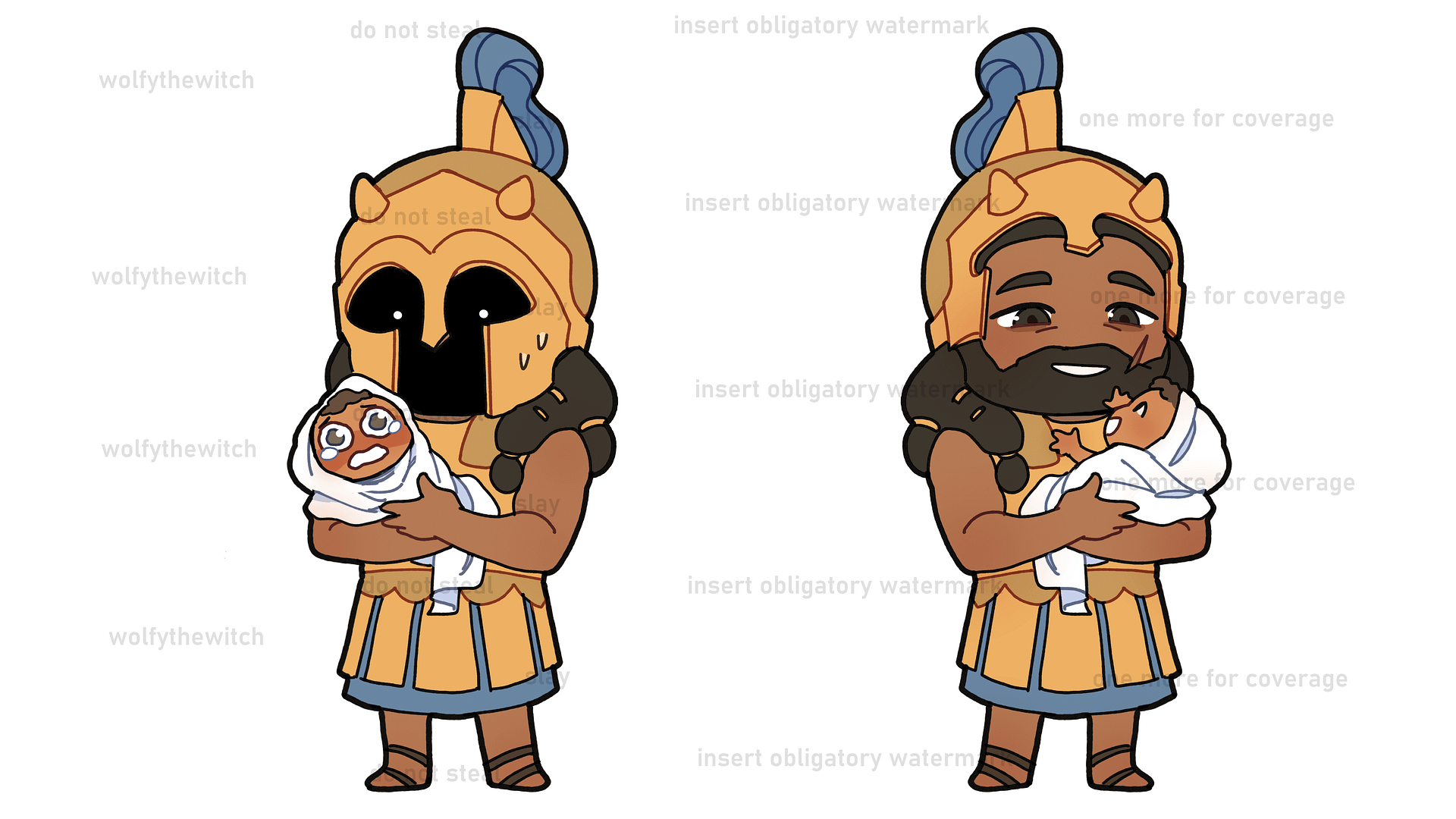 Hector and Astyanax Double-Sided Acrylic Charm product image (3)