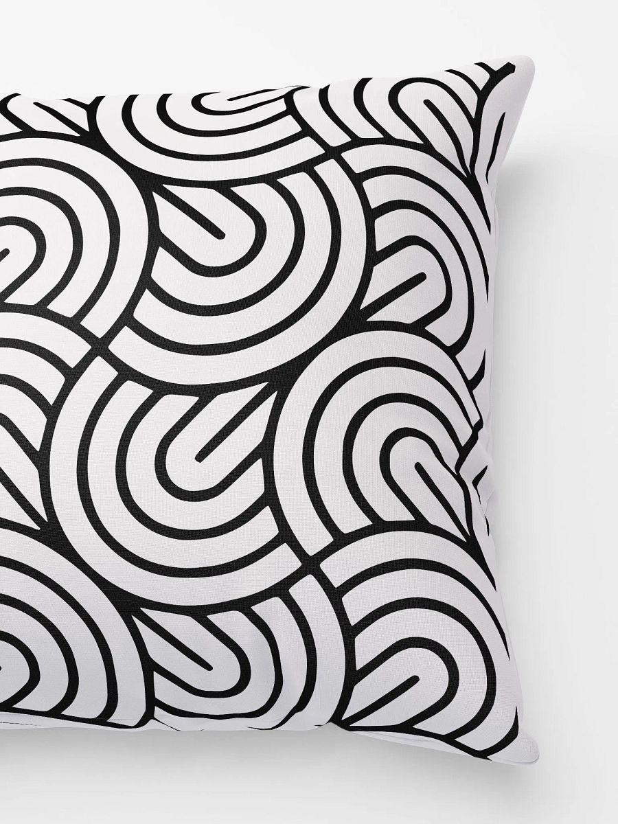 Monochrome Maze Floral Pillow product image (3)