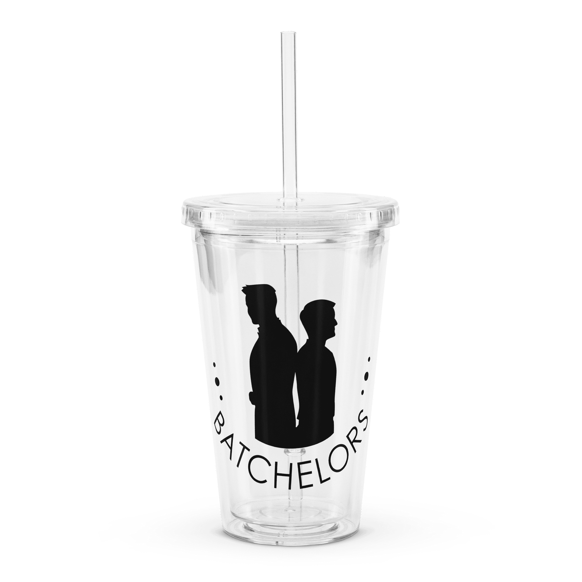 Batchelors Double Wall Clear Plastic Tumbler with Straw product image (1)