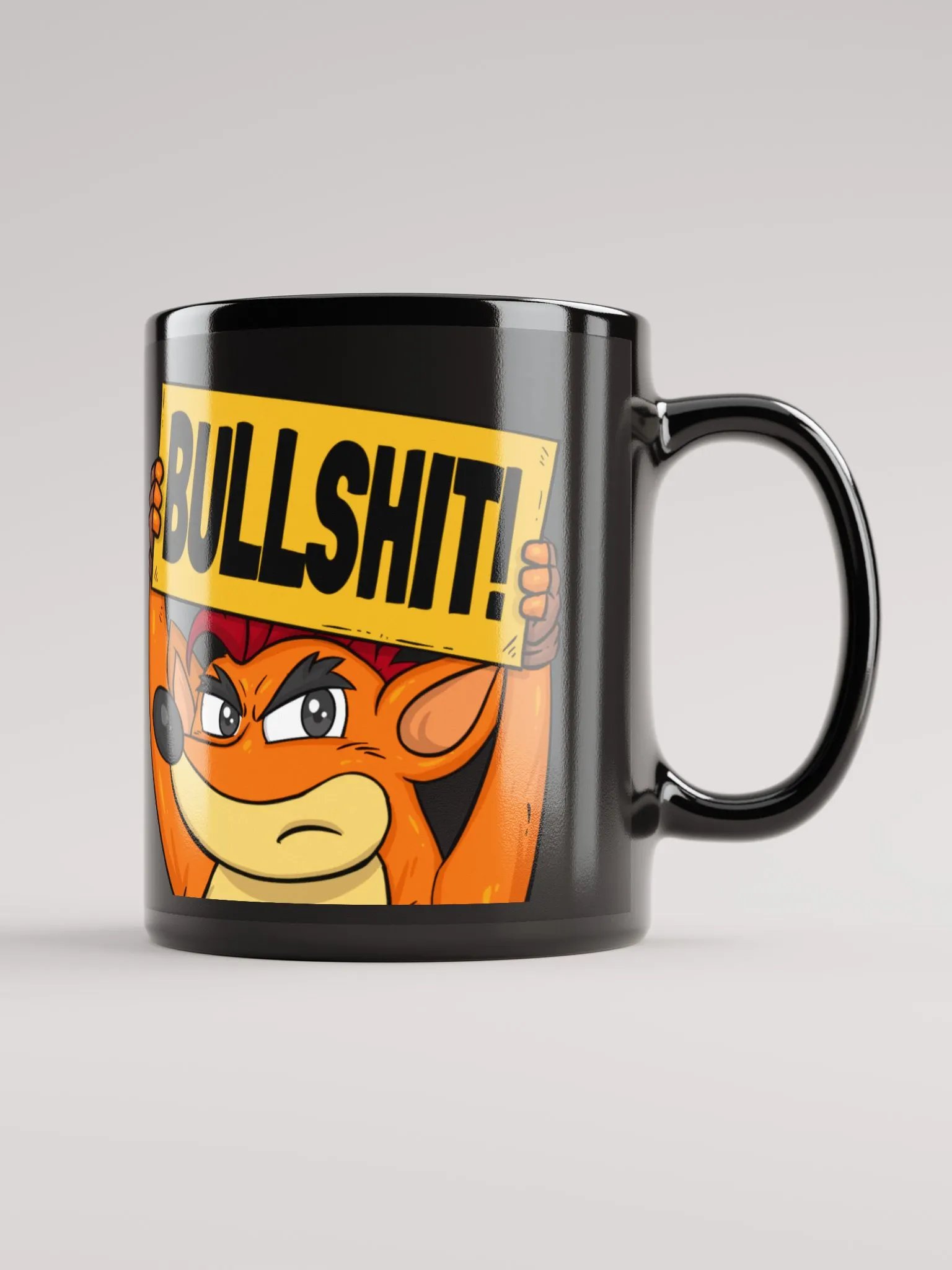 Bullsh*t Emote Black Mug product image (1)