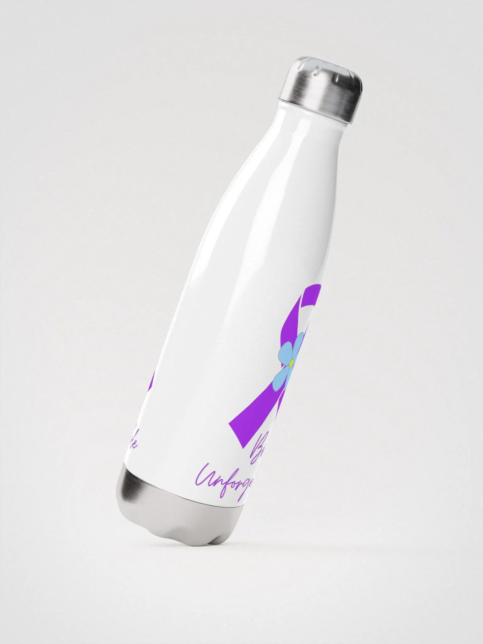 Alzheimers Awareness Stainless Steel Water Bottle product image (2)