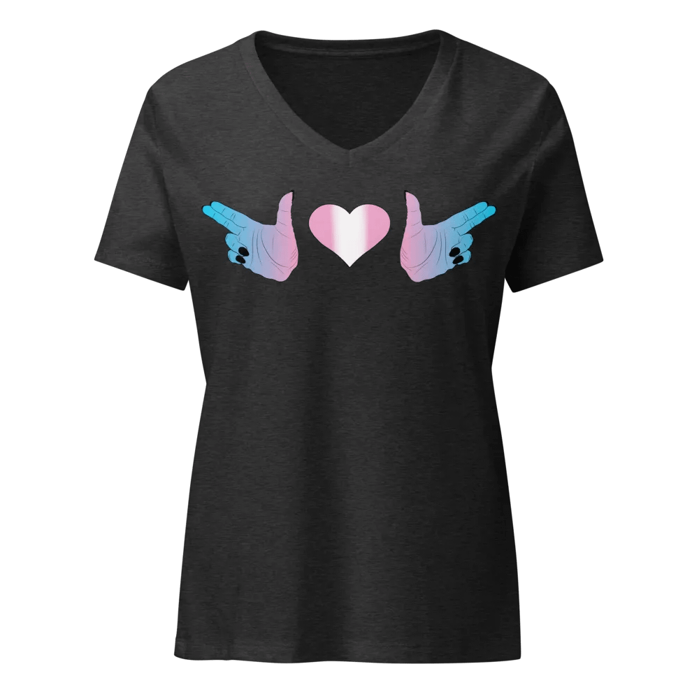 Finger Guns (trans flag) V Neck product image (3)