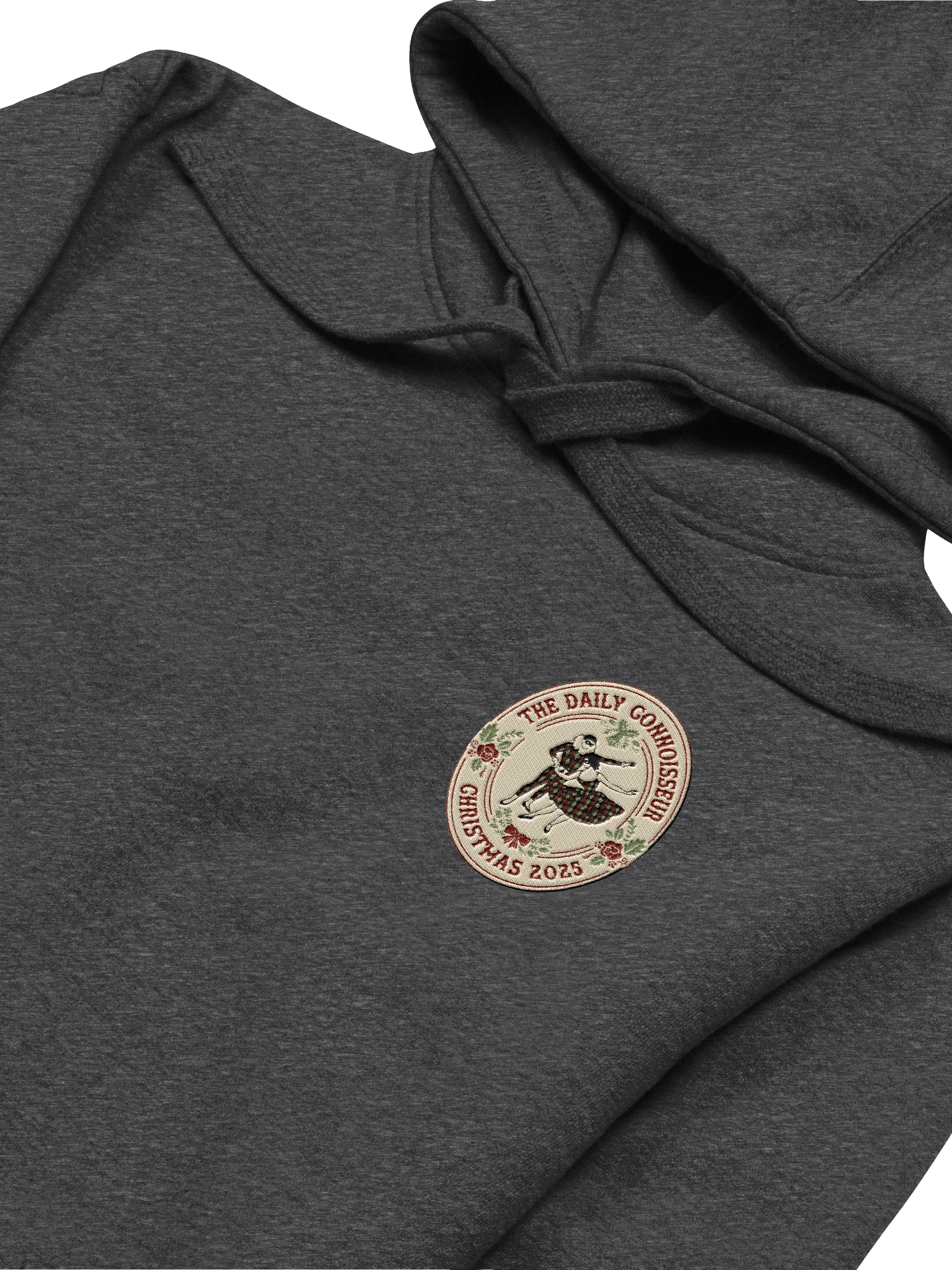 Adult Harlequin Christmas Embroidered Pullover Hoodie product image (3)