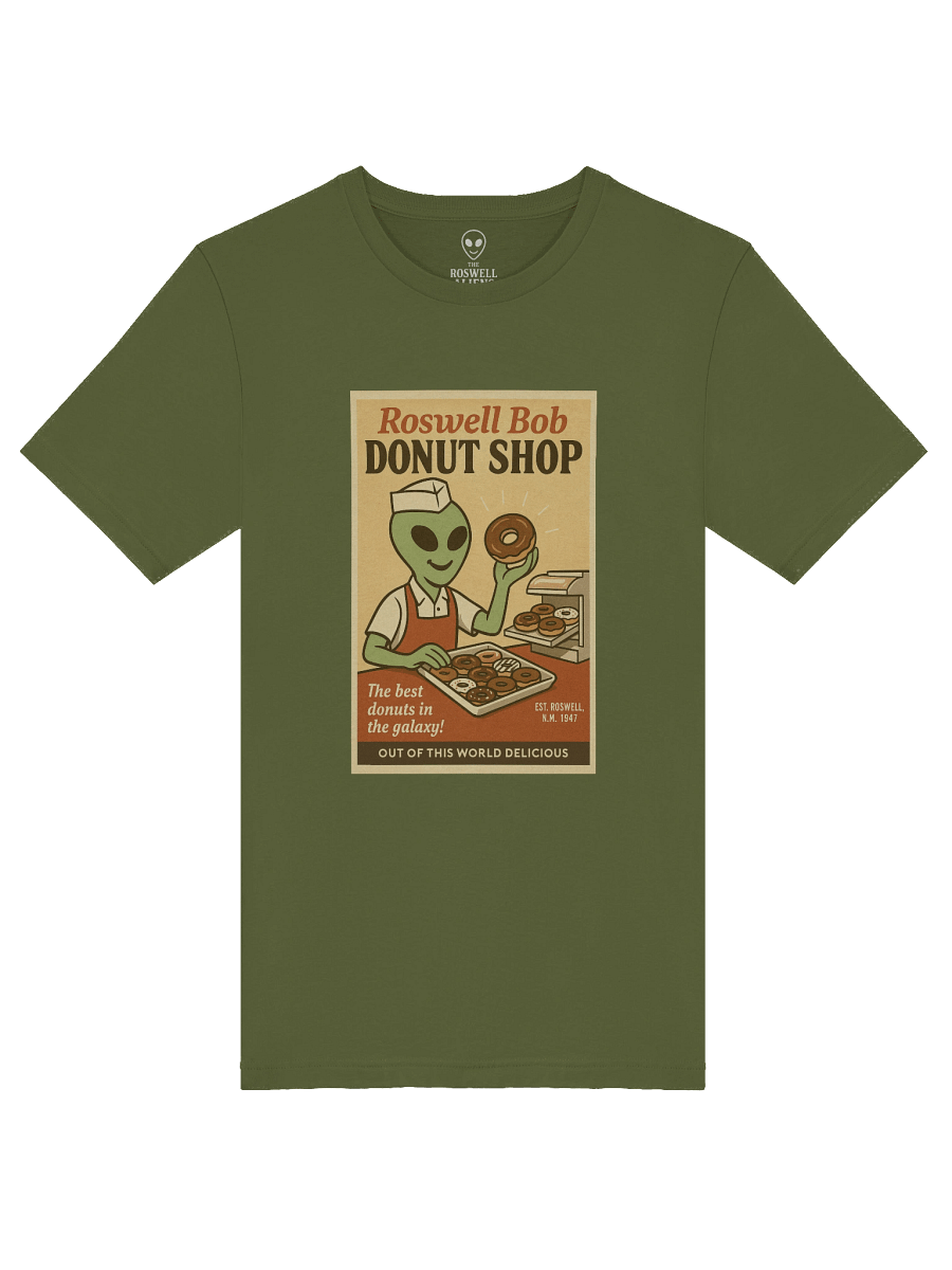 Donut Shop Roswell Aliens 1950's Retro Poster Unisex T-Shirt product image (65)