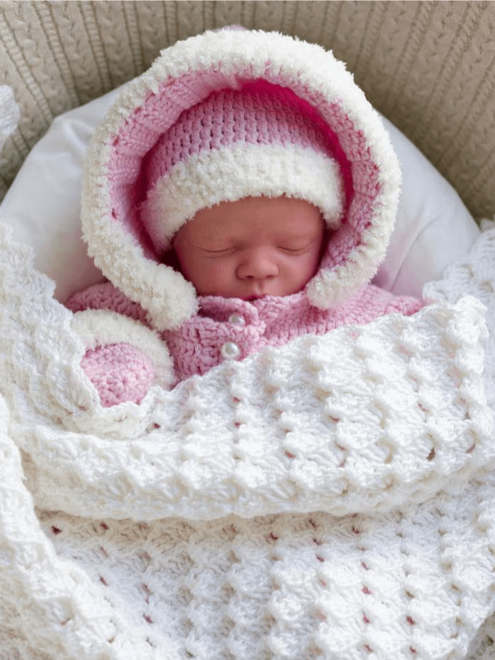 Crochet Pattern: Shell Stitch Baby Blanket (With 3D Bow) product image (9)