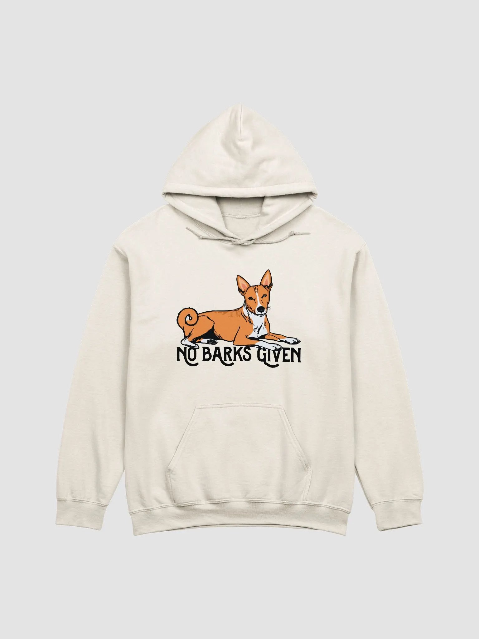 No Barks Given Hooded Sweatshirt of a Basenji | Funny Hoodie for Basenji Dog Paw-rents product image (21)