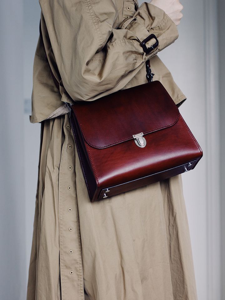 Maroon Leather Cross-body Bag - Medium product image (2)