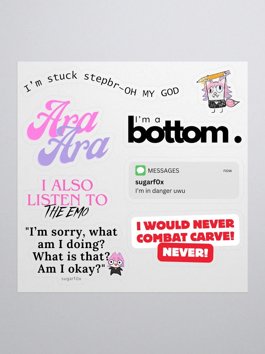 f0x quote sticker sheet product image (1)