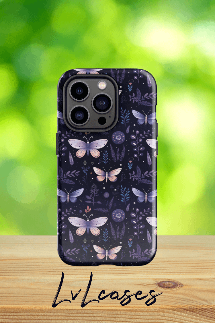 Wildflower butterfly Tough iPhone Case product image (4)