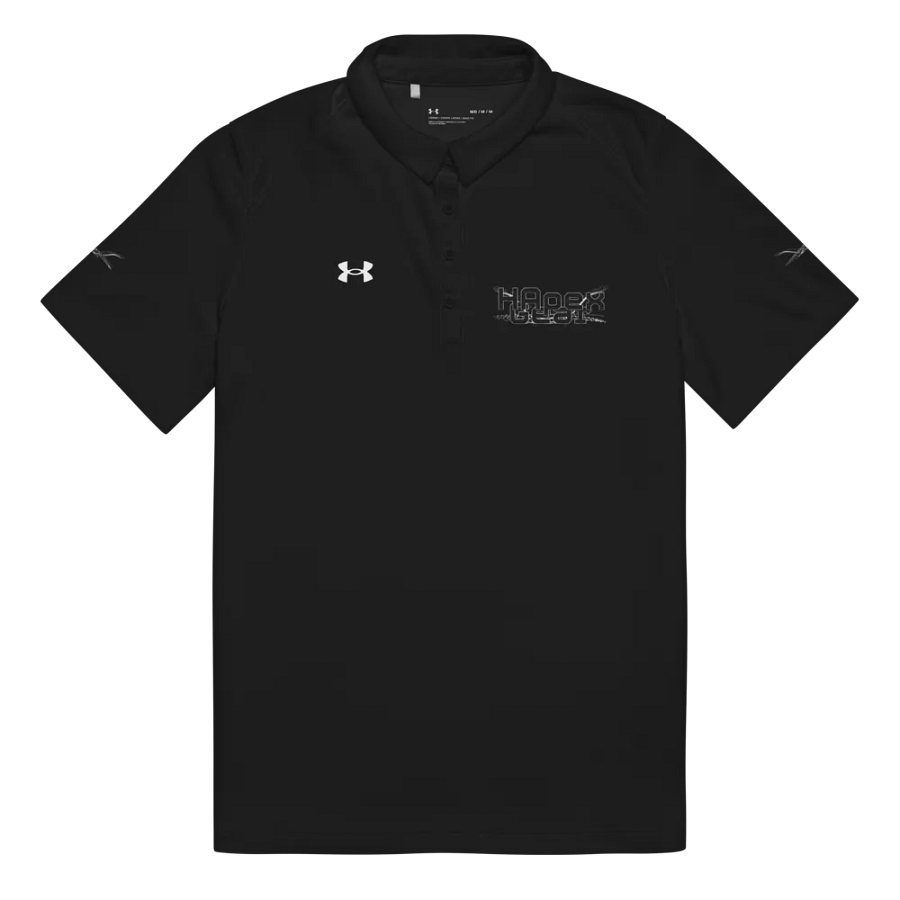 Women's Polo Shirt - Embroidered - Black HApex Gear White Logo product image (5)