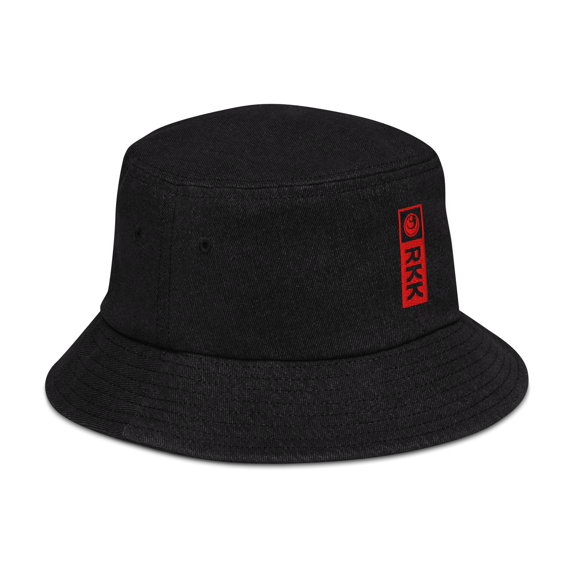 Black Denim Bucket Hat, Embroidered RKK Logo product image (3)