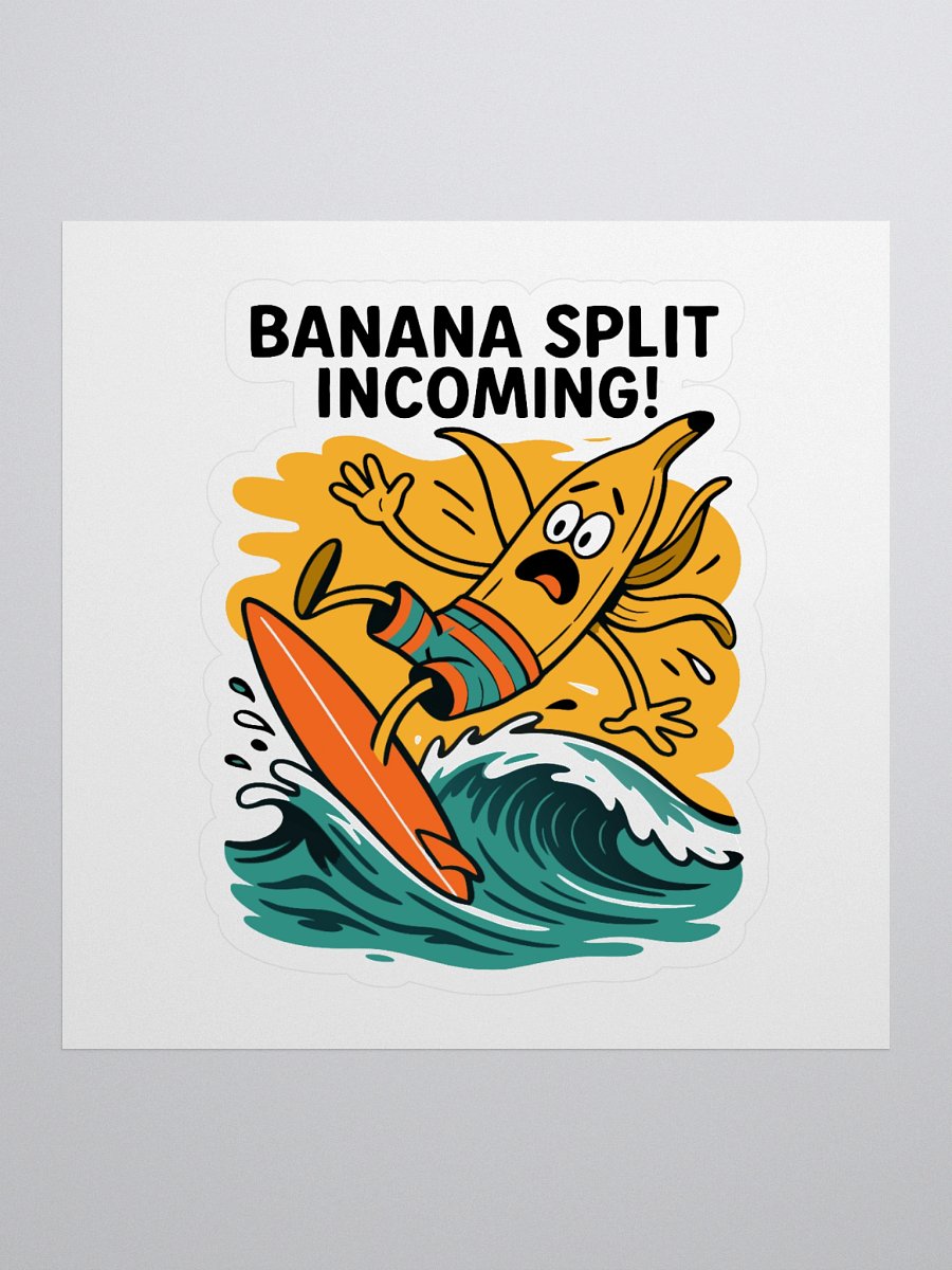 Surfing Banana Kiss Cut Stickers product image (1)