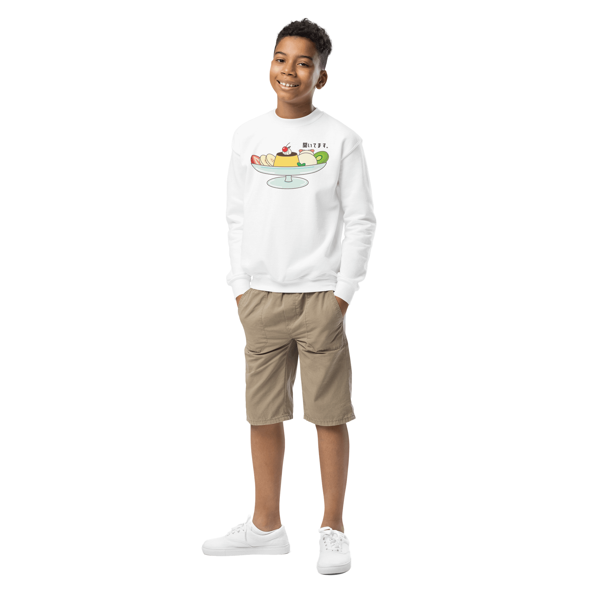 Pudding A La Mode Cat - Unisex Youth Sweatshirt product image (2)