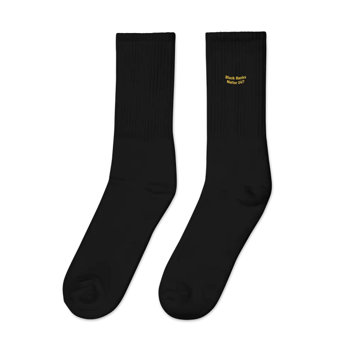 Jazzy Minimalist Embroidered Crew Socks product image (2)