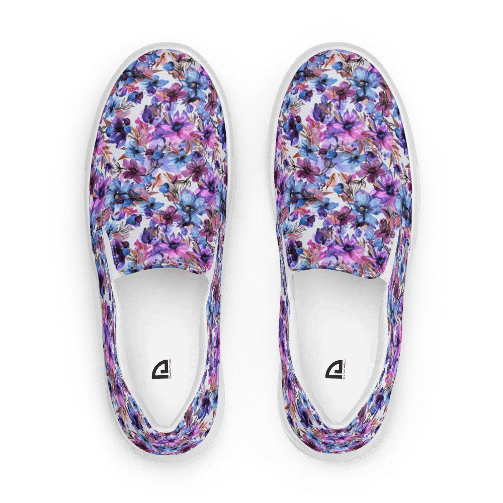 Purple Flowers Woman Canvas Shoes product image (1)