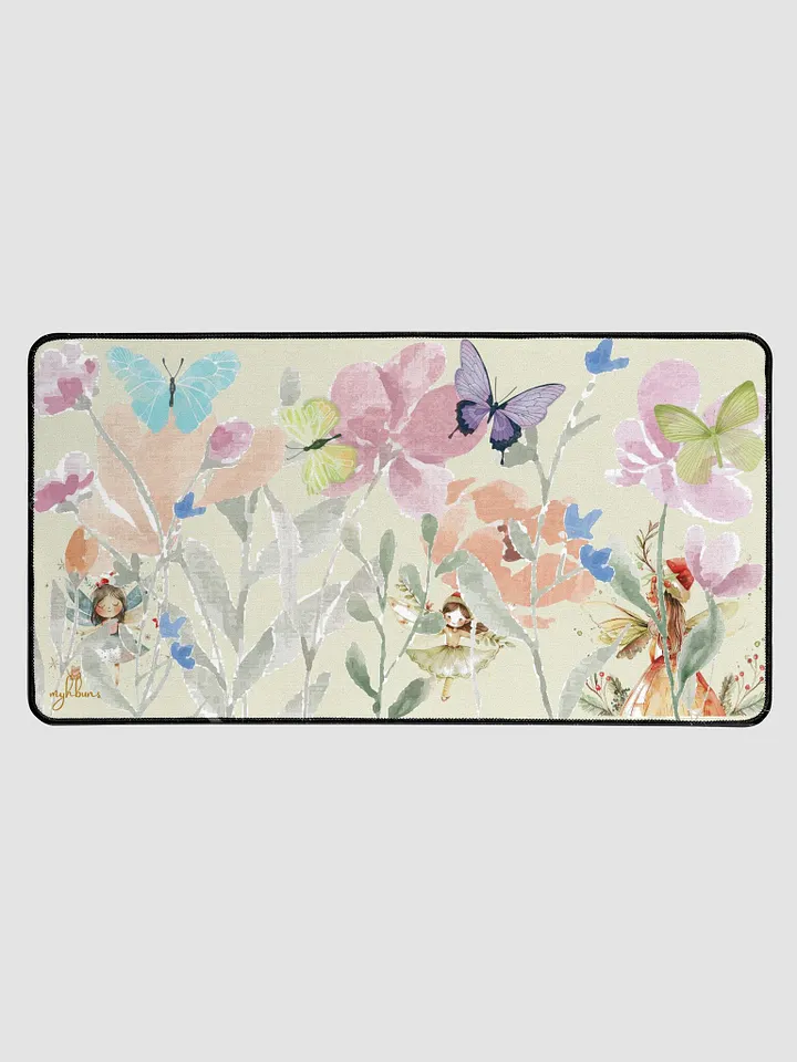 Dream of Butterflies & Angels Desk Mat | 31.5"x15.5" Neoprene Desk Pad | Anti-Slip, Durable Hemmed Edges | Large Mouse Pad for Work & Gaming | Multifunctional Desk Protector product image (1)