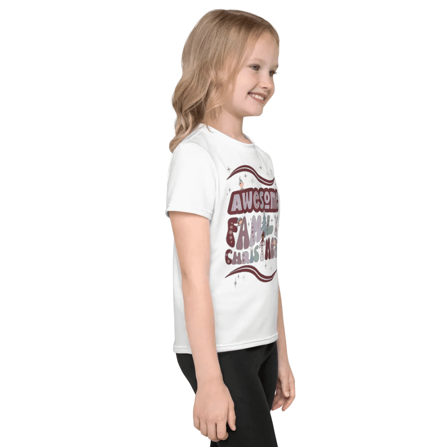 Fun Boho Awesome Family Christmas White Kid's Tee product image (5)
