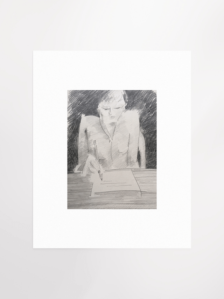 Sloy Writing (pencil sketch) undated print product image (3)