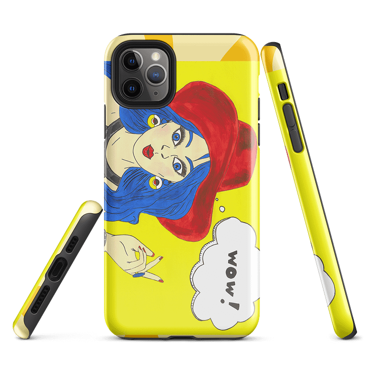 Pop art girl (art by Dina R.) acrylic painting picture - Tough Case for iPhone product image (3)