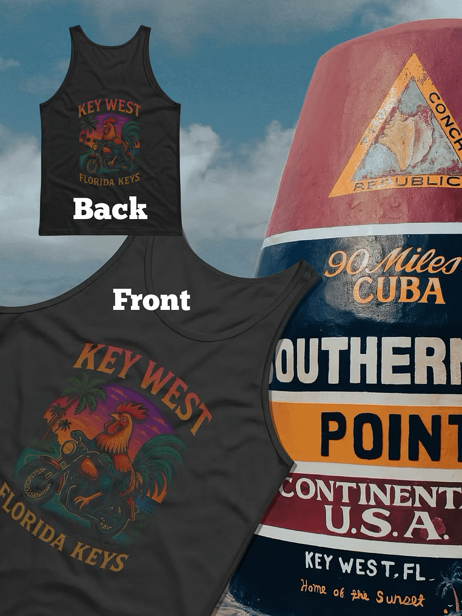 Luxe Key West Rider Tropical Paradise Ultra-Soft Jersey Men's Tank Top product image (1)