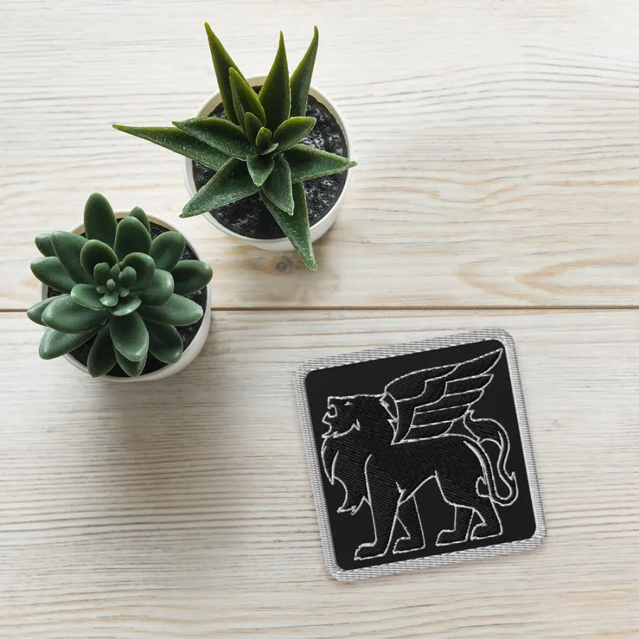 Verardi Famiglia Winged Lion (White) ✦ Embroidered Patches product image (5)