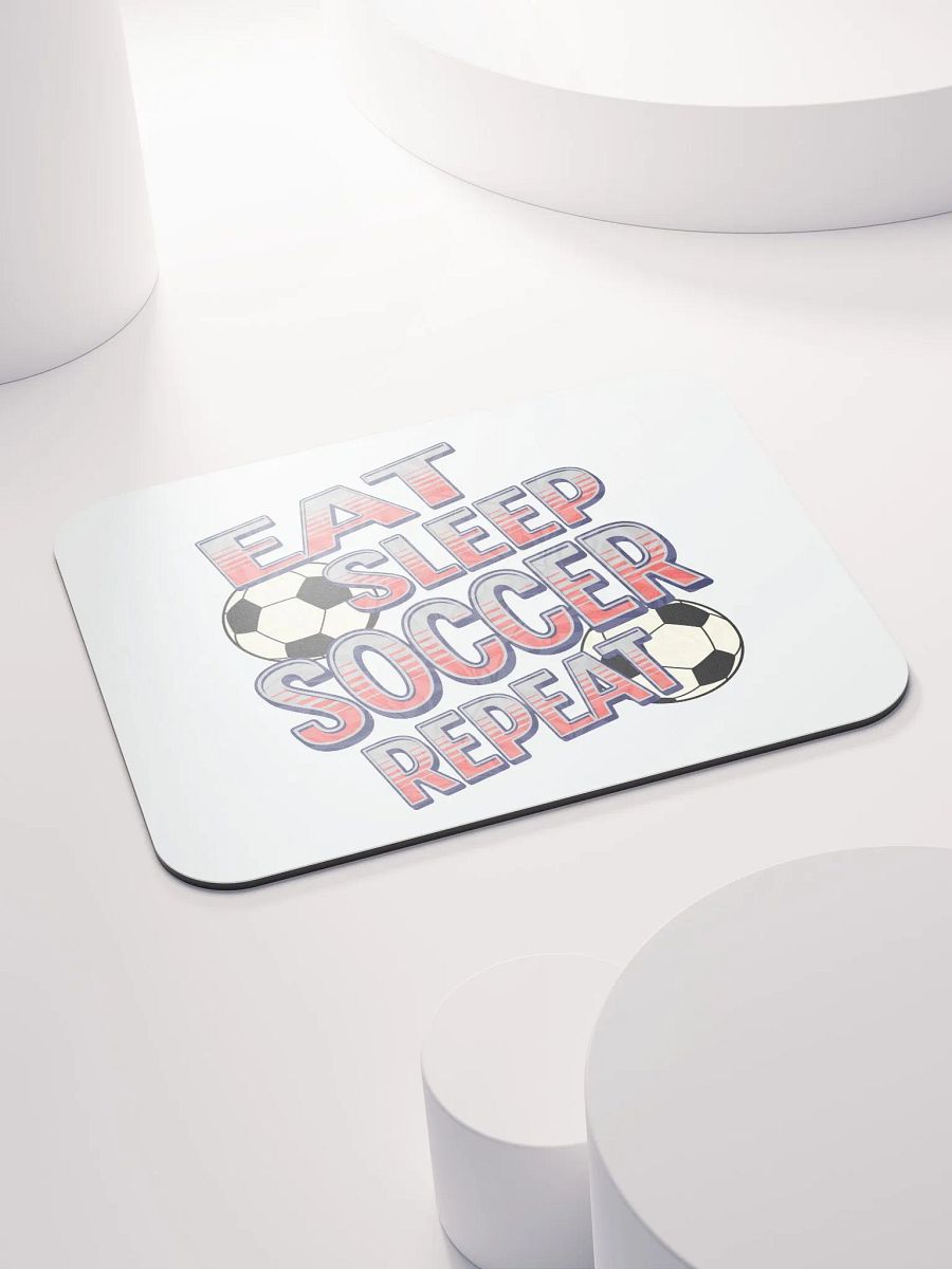 Eat Sleep Soccer Repeat Angle Stripes Mouse Pad product image (4)