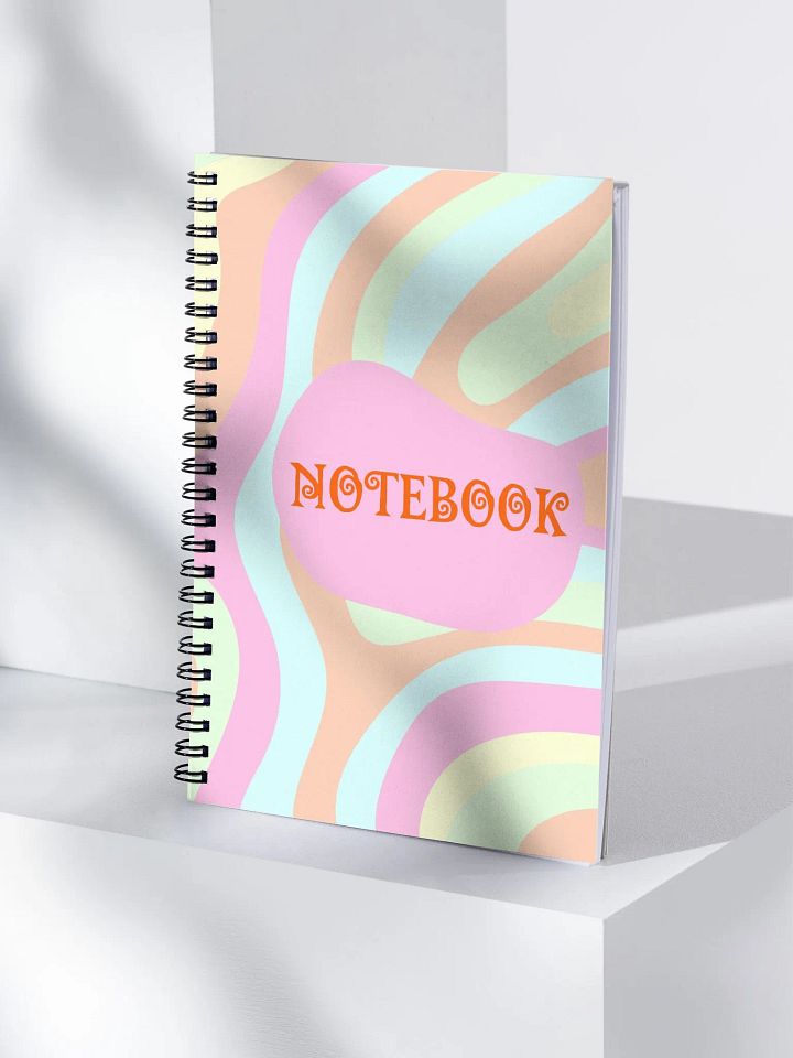 Beautiful & Vivid Pastel Swirls 70s Style Spiral Notebook Journal product image (1)