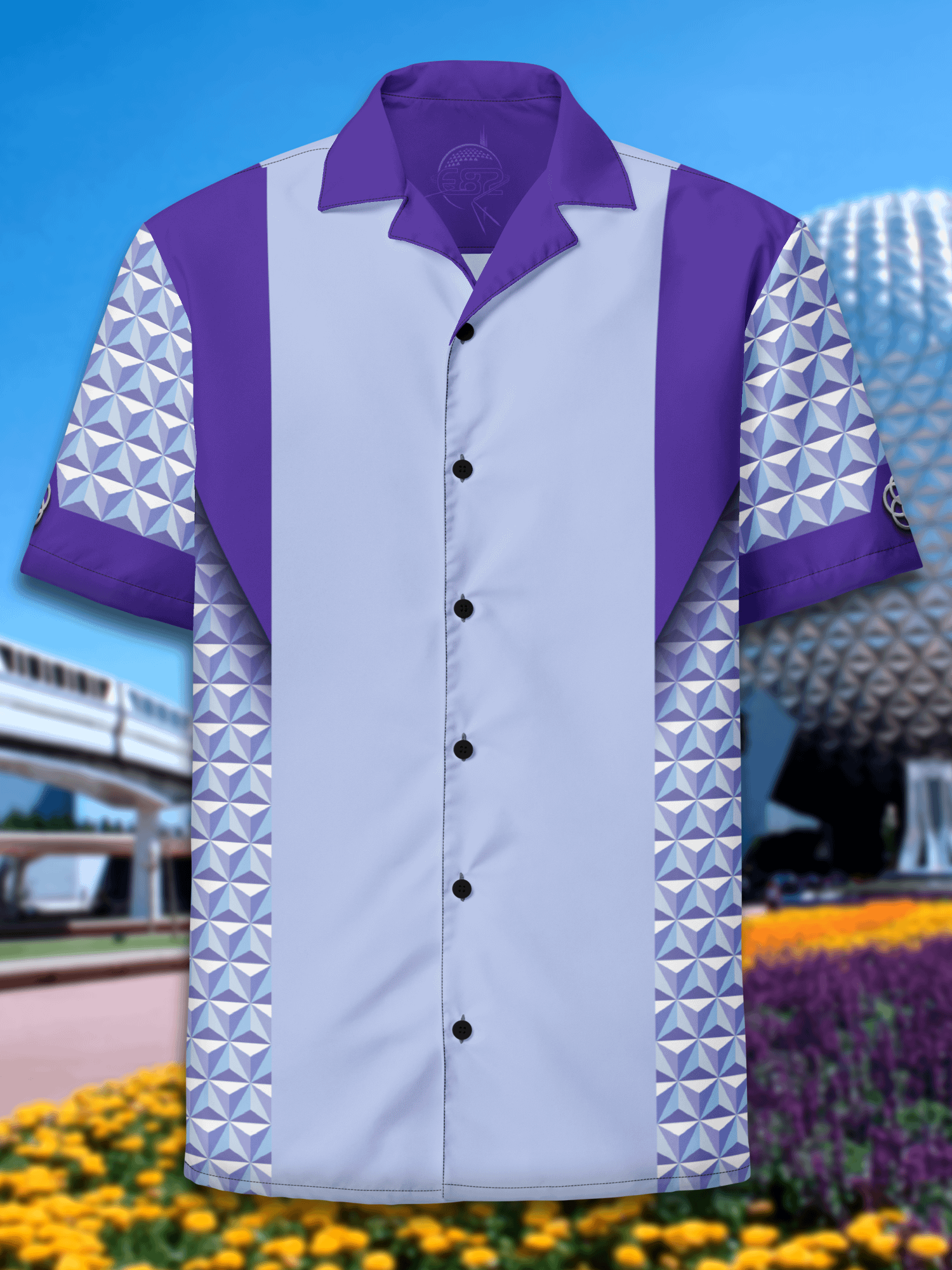 1982 Entrance Plaza Retro Shirt (Purple Variant) product image (1)