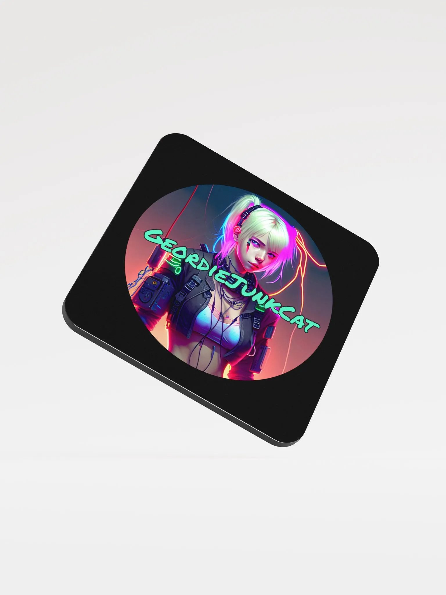 NEON FOUR Drink Coaster (3.74″x 3.74″, US and EU Shipping) product image (1)